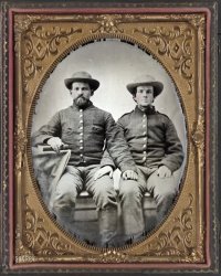 1861-65. Pvt. Charles Chapman of Company A, 10th Virginia Cavalry Regiment (left), and unident...jpg